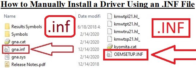 How to Manually Install a Driver Using an .INF File