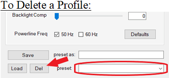 To Delete a Profile
