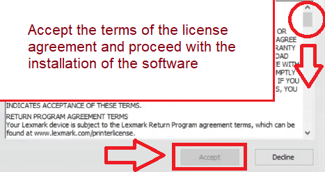 Accept the terms of the license agreement and proceed with the installation of the software