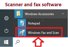 الفاكس والمسح الضوئي لنظام Windows