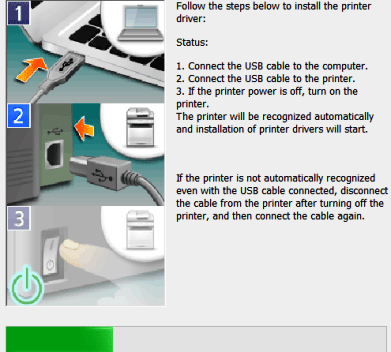 At this point, connect the printer to your computer.