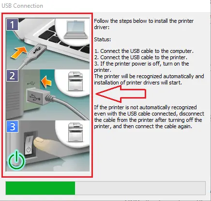 Connect the printer to the computer using a USB cable.