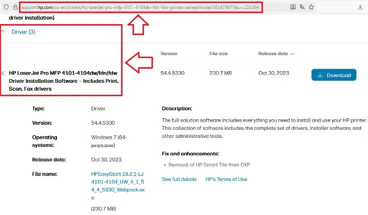 Laser Jet Pro MFP 4103fdn driver Windows 7