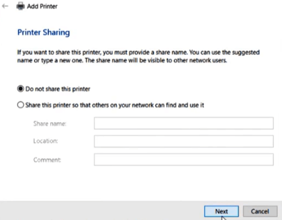 Name → Next → Finish