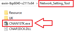 first configure the network settings using the [MF/LBP Network Setup Tool]