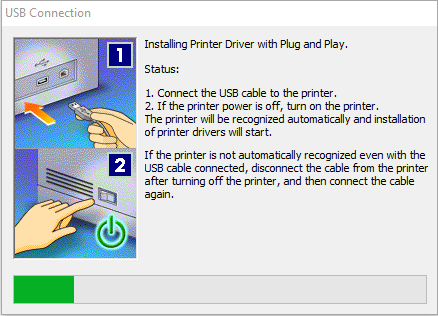 Connect the printer to the computer using a USB cable