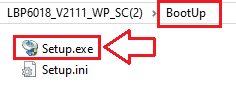 Inside, find the [BootUp] directory and run the [Setup.exe] file