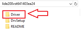 after extraction, open the Driver folder