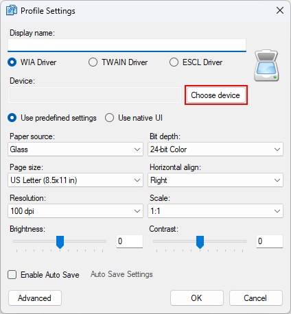 The first time you launch it, the program will ask you to create a scan profile