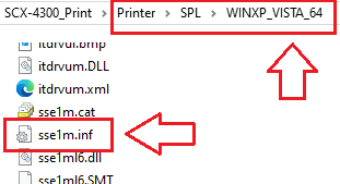 Find the sse1m.inf file